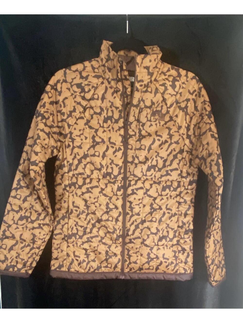 XS North Face Camel Leopard Jacket